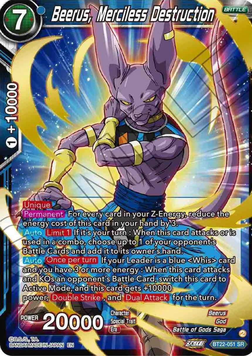 Dragon Ball Super: Beerus, Merciless Destruction Critical Blow [BT22 - BT22-051]