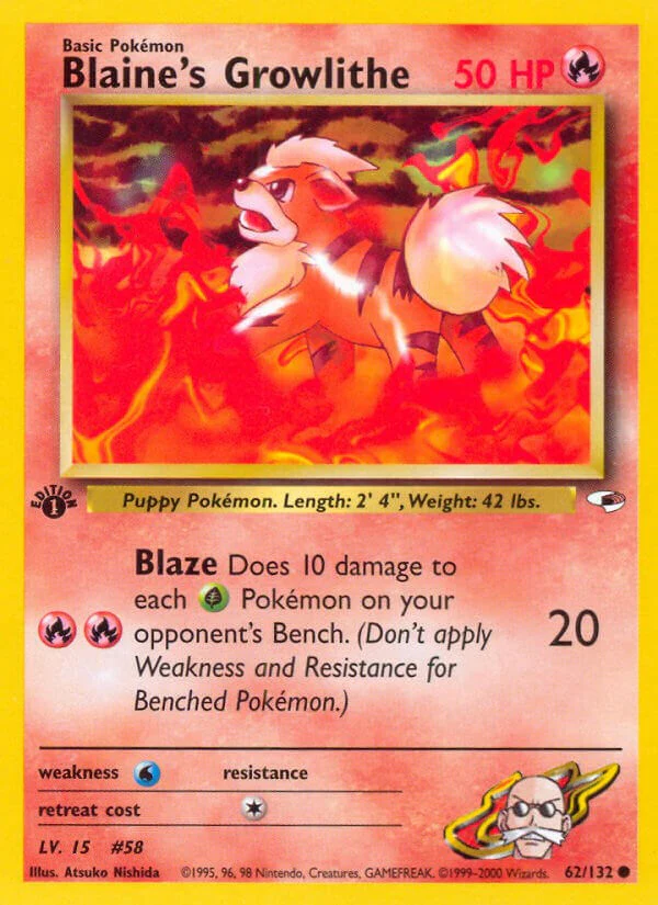 Pokemon TCG: Blaine's Growlithe (62) [G1 - 062/132]