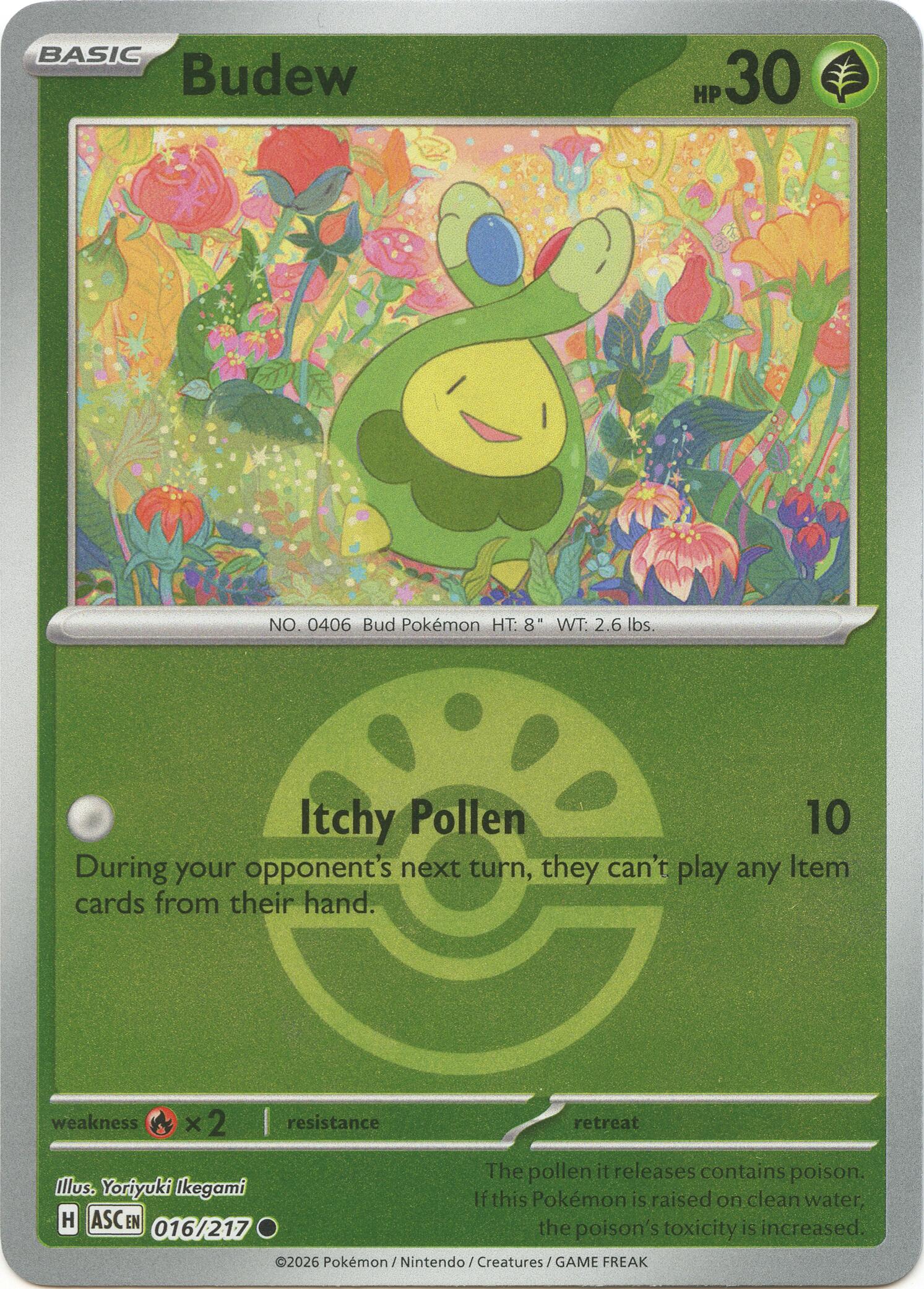 Pokemon TCG: Budew - 016/217 (Friend Ball) [ASC - 016/217]