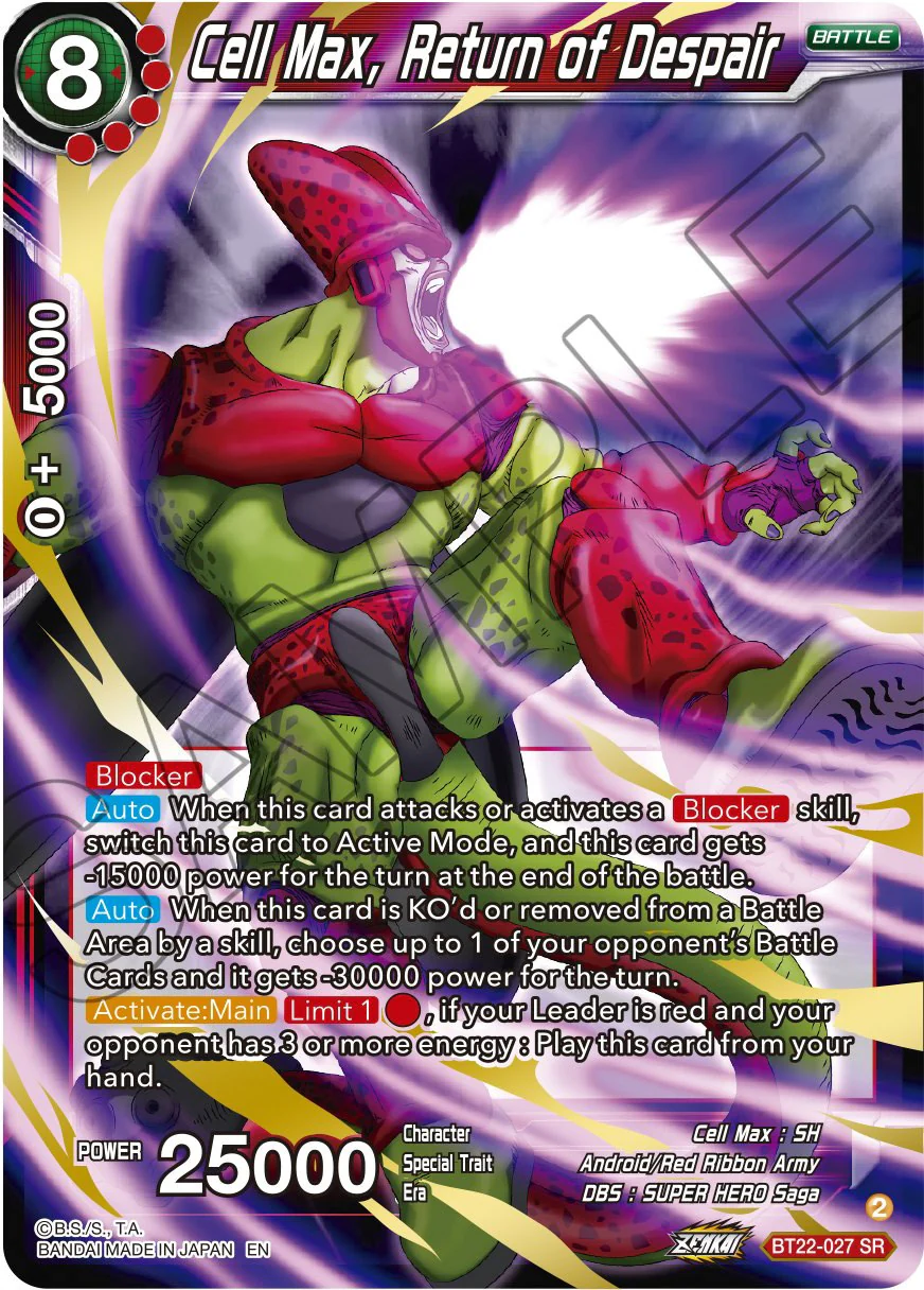 Dragon Ball Super: Cell Max, Return of Despair Critical Blow [BT22 - BT22-027]