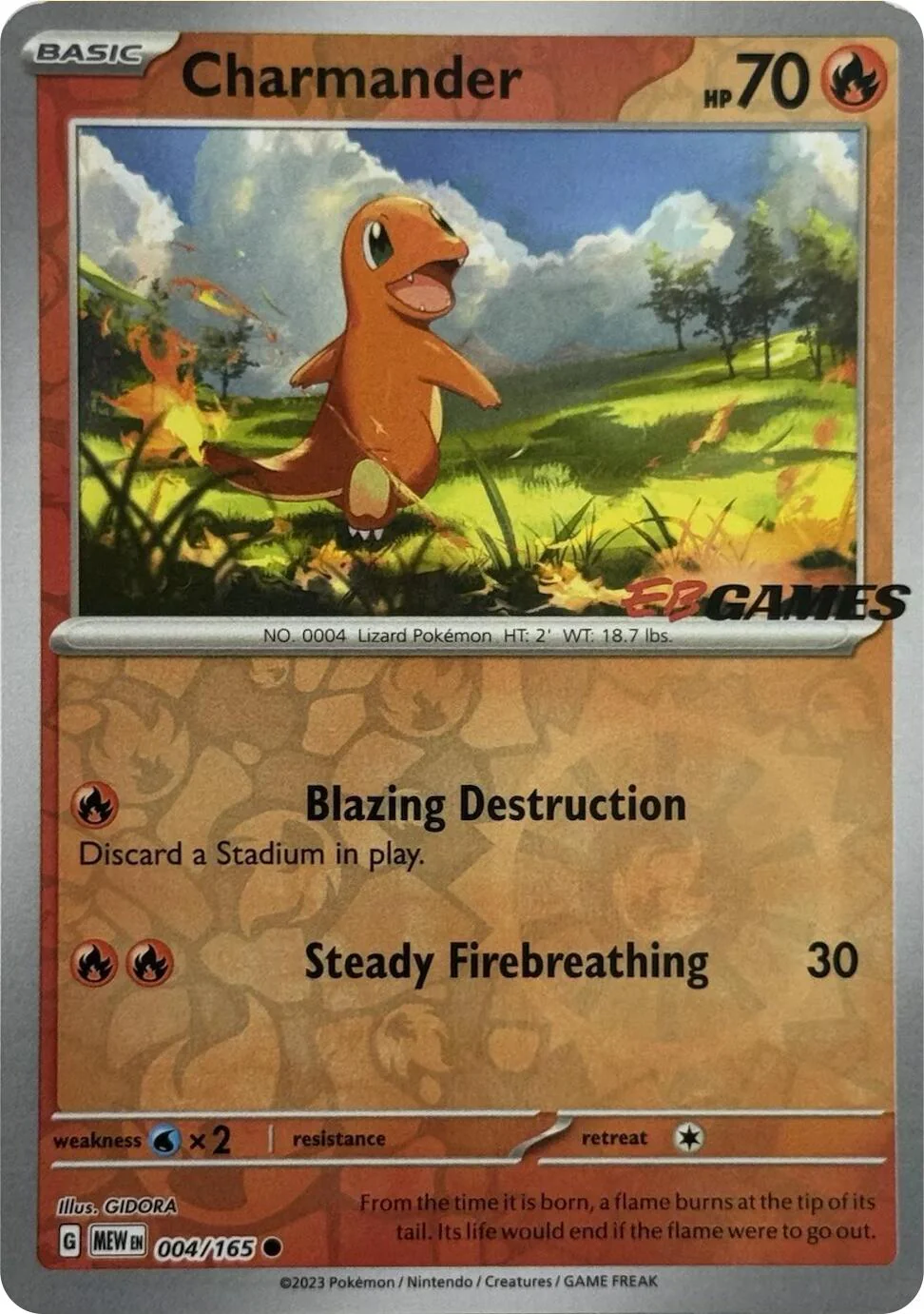 Pokemon TCG: Charmander - 004/165 (EBGames Exclusive) [MCAP - 004/165]