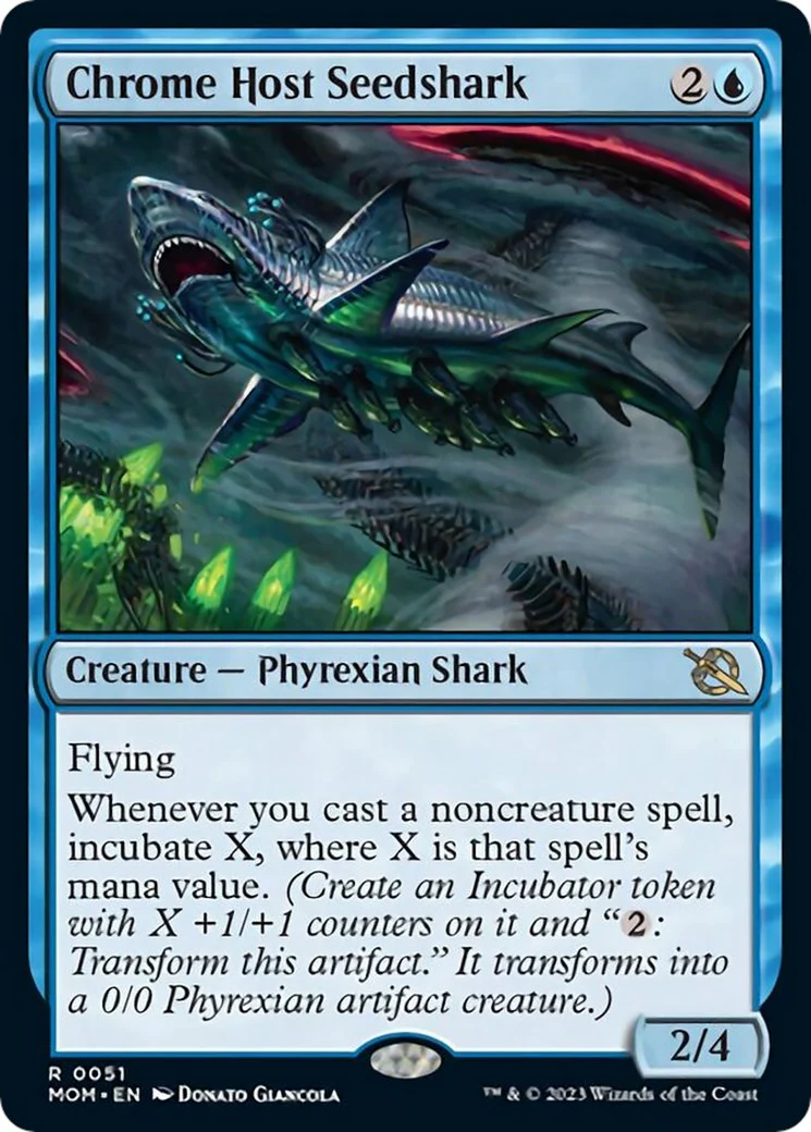 Magic: The Gathering - Chrome Host Seedshark [MOM - 51]