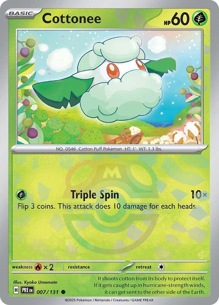 Pokemon TCG: Cottonee (Master Ball Pattern) [PRE - 007/131]