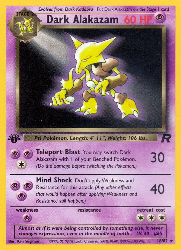 Pokemon TCG: Dark Alakazam (18) [TR - 18/82]