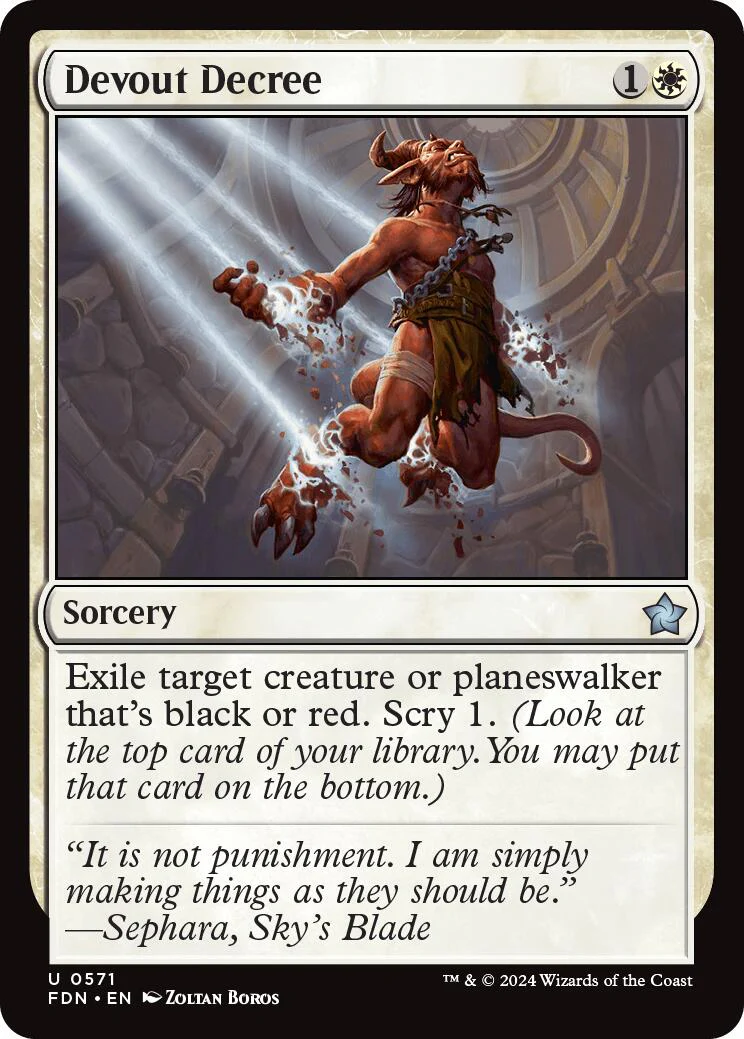 Magic: The Gathering - Devout Decree [FDN - 571]