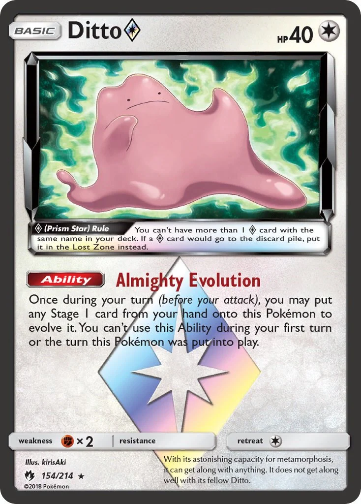 Pokemon TCG: Ditto Prism Star [SM8 - 154/214]