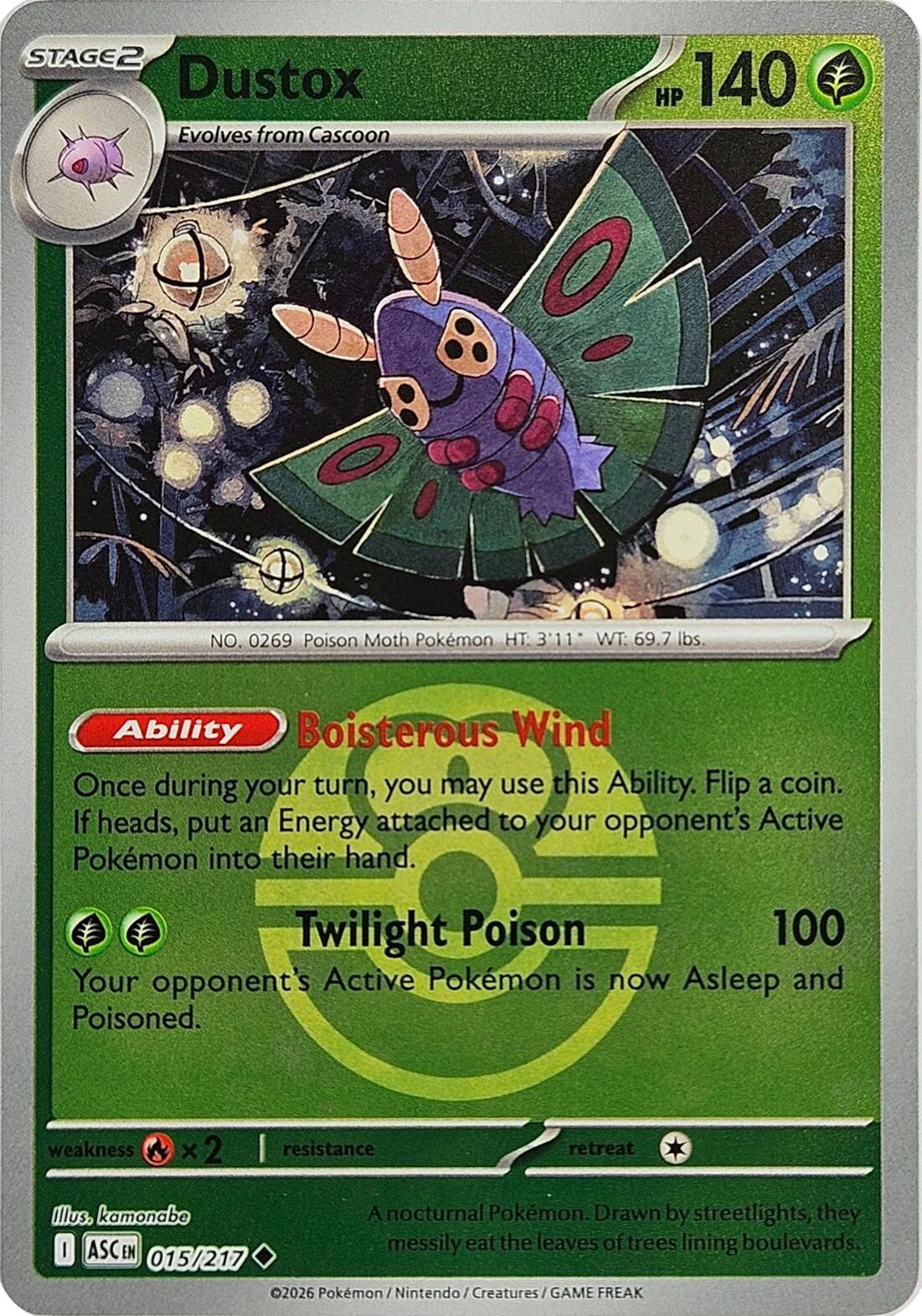 Pokemon TCG: Dustox - 015/217 (Love Ball) [ASC - 015/217]