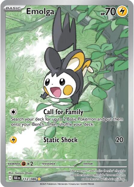 Pokemon TCG: Emolga - 112/086 [BLK - 112/086]