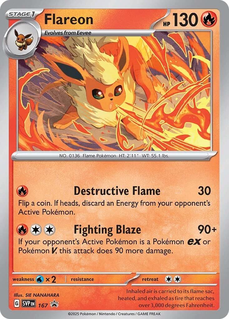 Pokemon TCG: Flareon - 167 (Cosmos Holo) [SVP - 167]