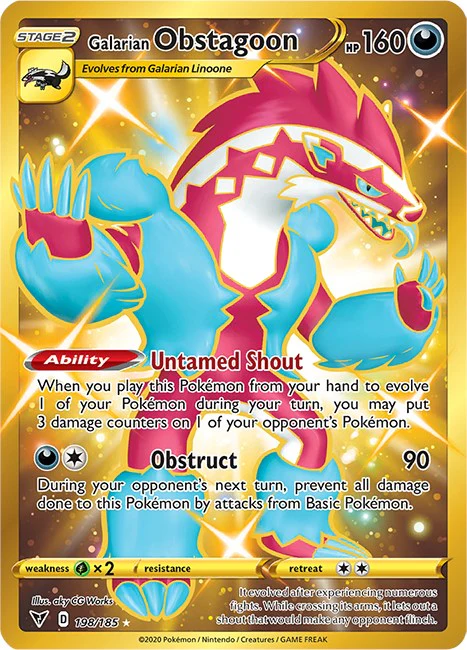 Pokemon TCG: Galarian Obstagoon (Secret) [SWSH04 - 198/185]
