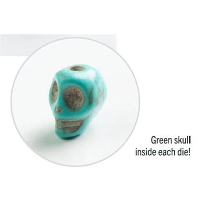 Gamegenic: Embraced Series - Green Skull - RPG Dice Set (7pcs) - Image 2