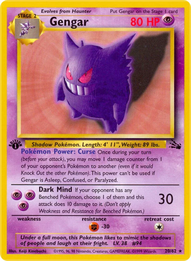 Pokemon TCG: Gengar (20) [FO - 20/62]