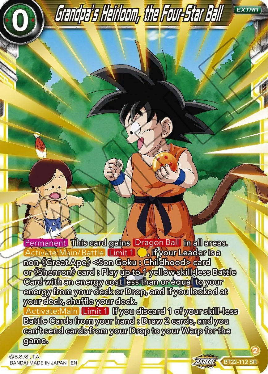 Dragon Ball Super: Grandpa's Heirloom, the Four-Star Ball Critical Blow [BT22 - BT22-112]