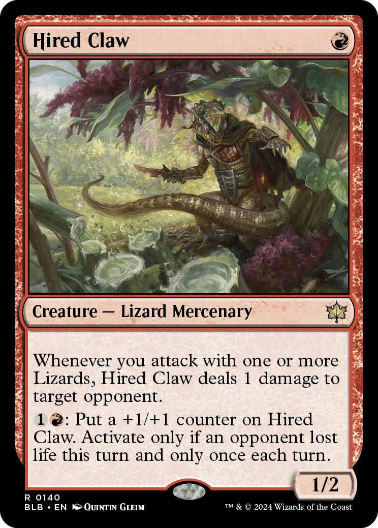 Magic: The Gathering -  Hired Claw [BLB - 140]