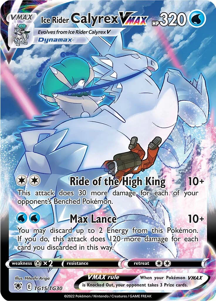 Pokemon TCG: Ice Rider Calyrex VMAX [SWSH10:TG - TG15/TG30]