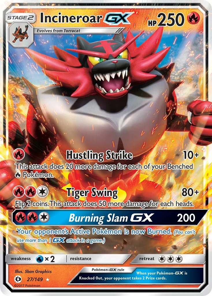 Pokemon TCG: Incineroar GX [SM01 - 27/149]