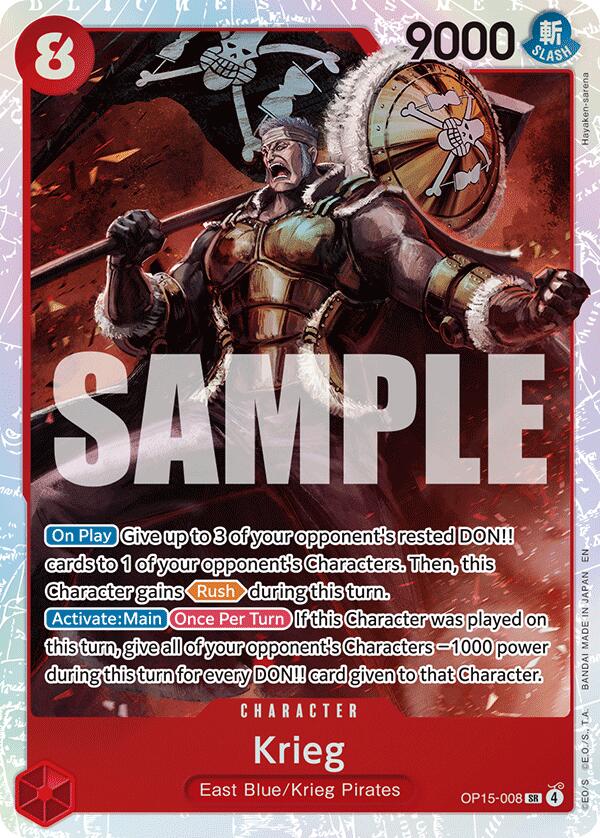 One Piece Card Game: Krieg (OP15-008) [OP15-EB04 - OP15-008]