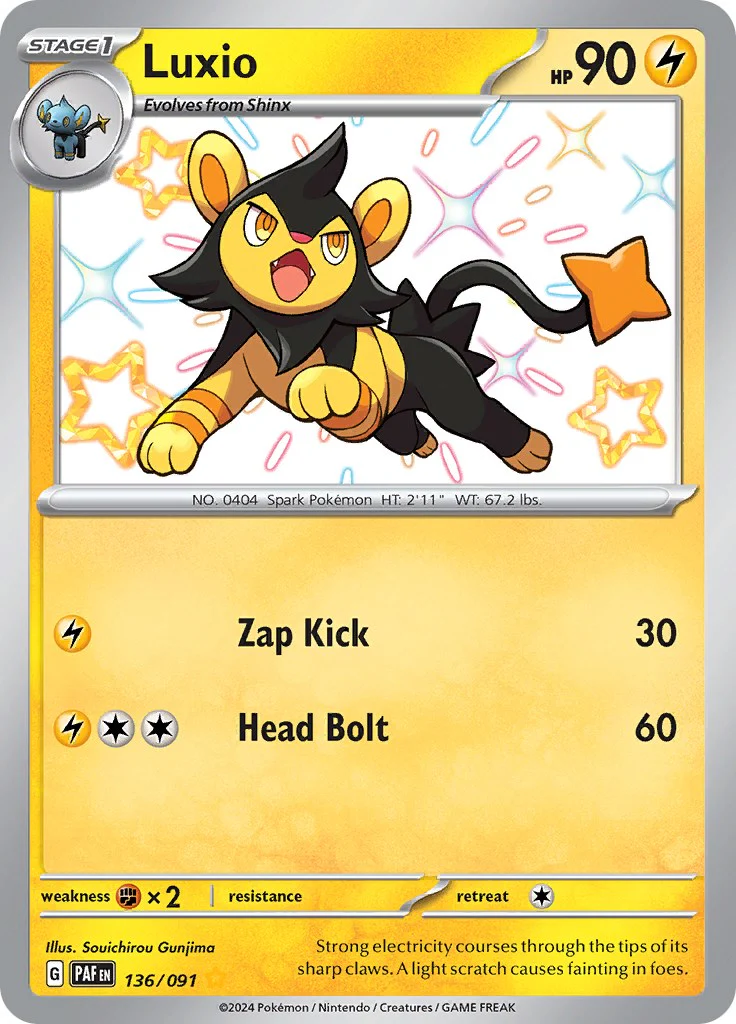 Pokemon TCG: Luxio [PAF - 136/091]