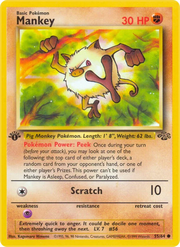 Pokemon TCG: Mankey [JU - 55/64]