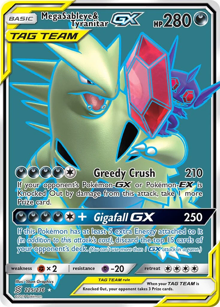 Pokemon TCG: Mega Sableye & Tyranitar GX (Full Art) [SM11 - 225/236]