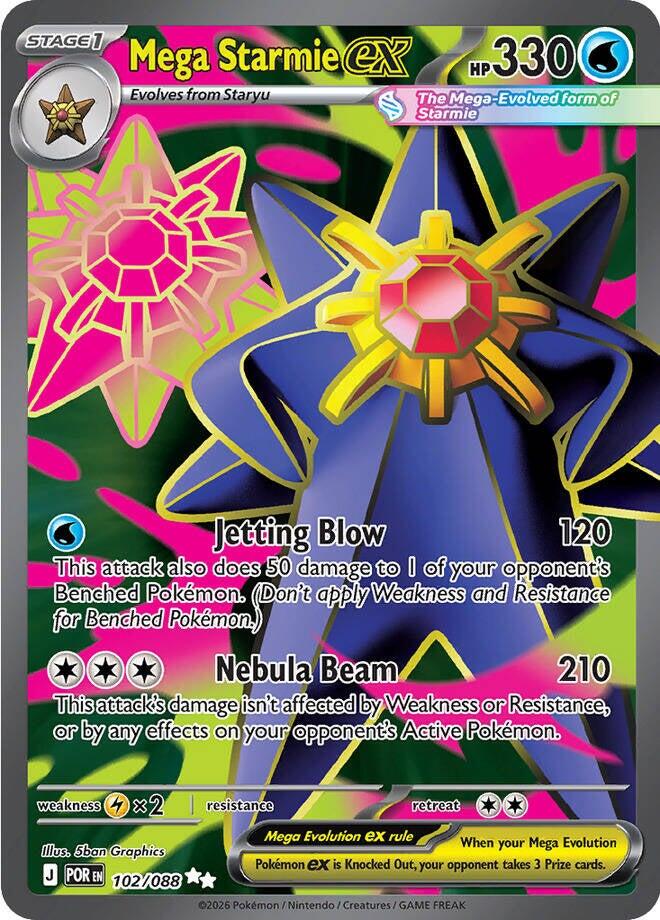 Pokemon TCG: Mega Starmie ex - 102/088 [POR - 102/088]