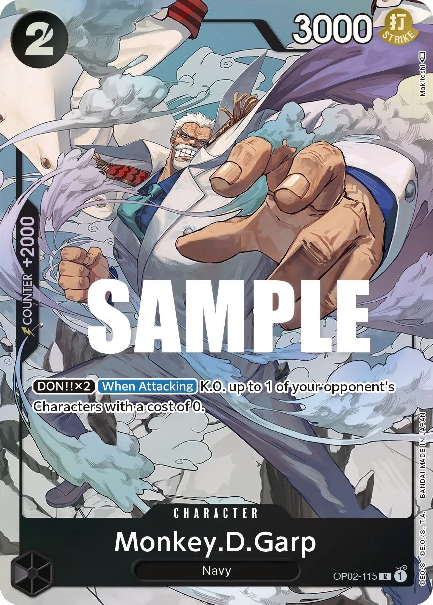 One Piece Card Game: Monkey.D.Garp (115) (Alternate Art) [OP02 - OP02-115]