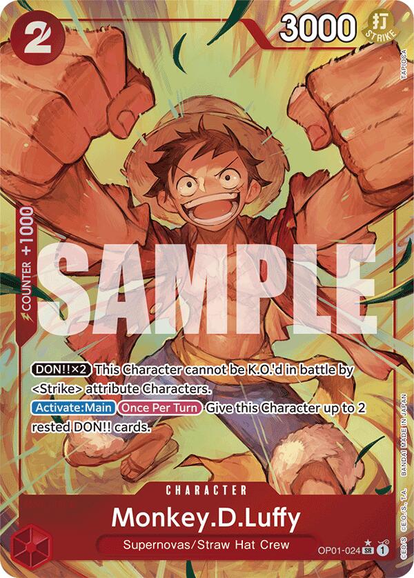 One Piece Card Game: Monkey.D.Luffy (OP01-024) (Alternate Art) [PRB-01 - OP01-024]