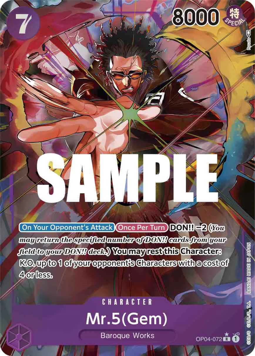 One Piece Card Game: Mr.5 (Gem) (Alternate Art) [OP04 - OP04-072]
