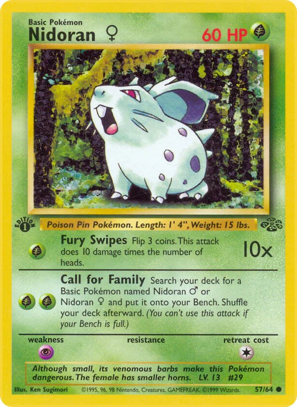 Pokemon TCG: Nidoran F [JU - 57/64]