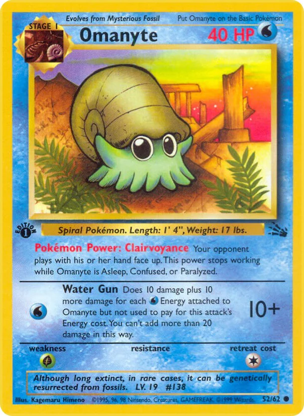 Pokemon TCG: Omanyte [FO - 52/62]