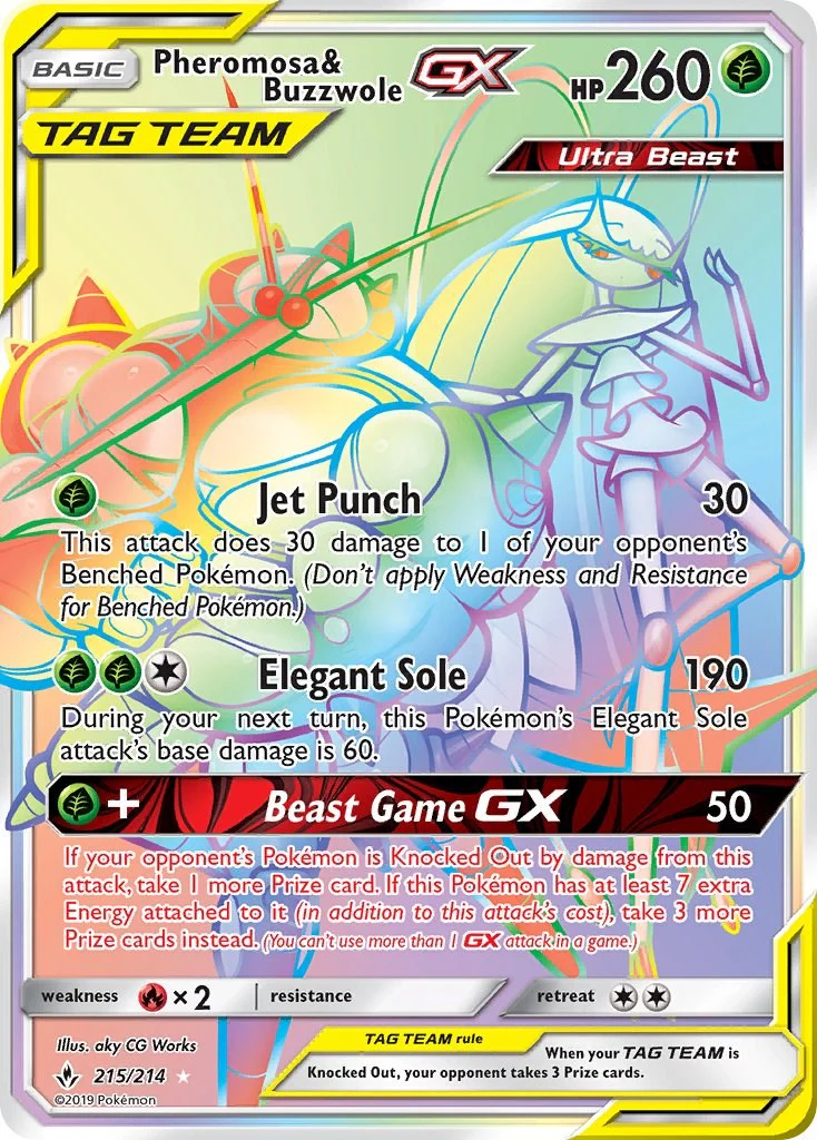 Pokemon TCG: Pheromosa & Buzzwole GX (Secret) [SM10 - 215/214]