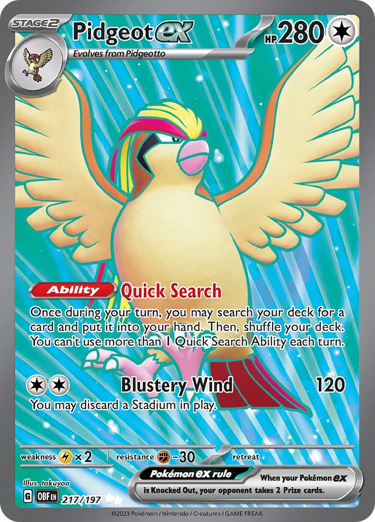 Pokemon TCG: Pidgeot ex - 217/197 [OBF - 217/197]