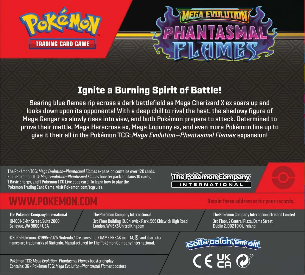 Pokemon TCG: Mega Evolution - Phantasmal Flames Booster Box (36 Packs) - Image 2