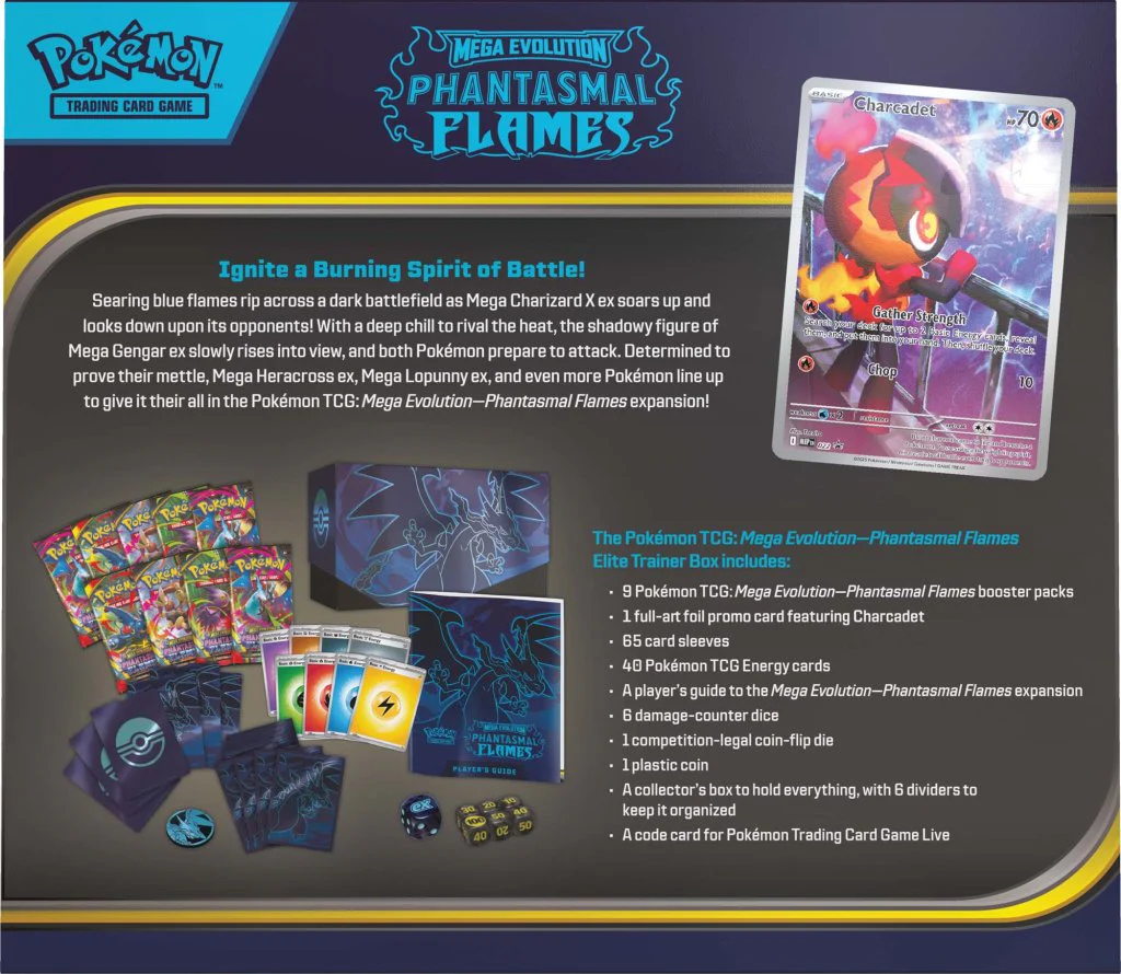 Pokemon TCG: Mega Evolution - Phantasmal Flames Elite Trainer Box - Image 4