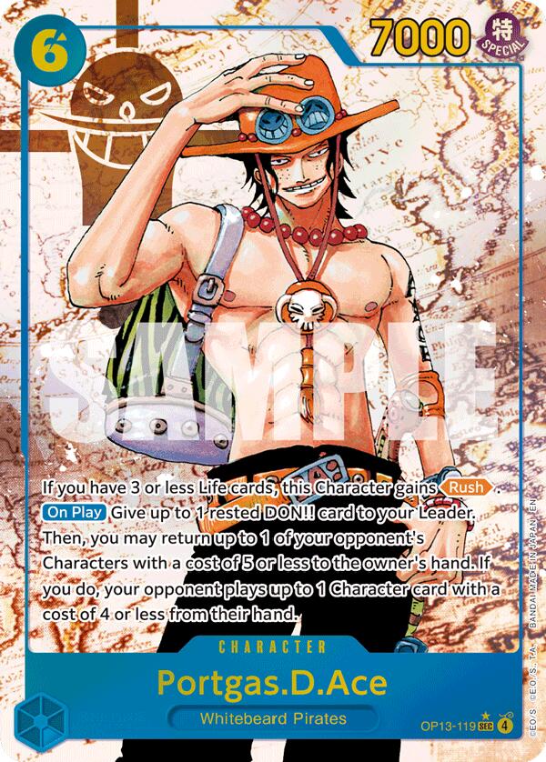 One Piece Card Game: Portgas.D.Ace (119) (Parallel) [OP13 - OP13-119]
