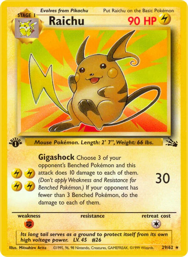 Pokemon TCG: Raichu (29) [FO - 29/62]