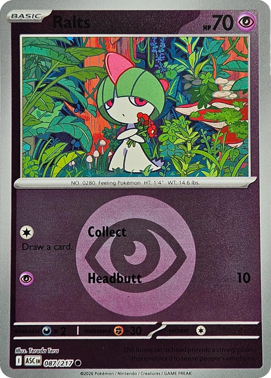 Pokemon TCG: Ralts (Energy Symbol Pattern) [ASC - 087/217]