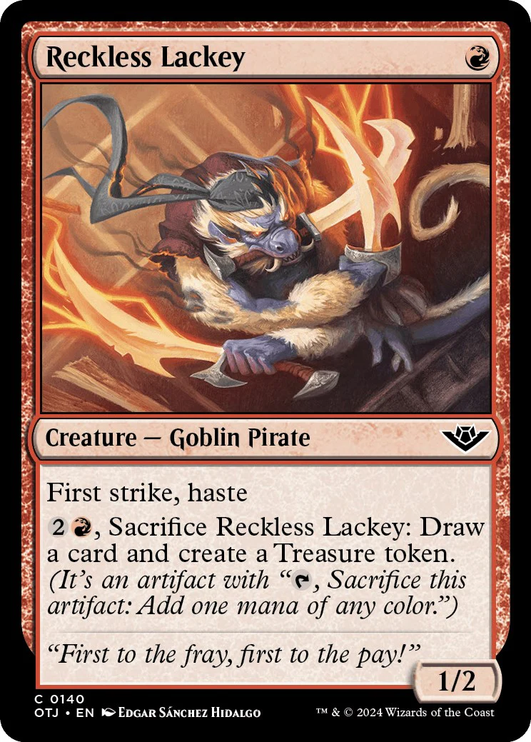 Magic: The Gathering - Reckless Lackey [OTJ - 140]
