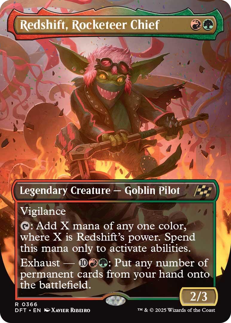 Magic: The Gathering - Redshift, Rocketeer Chief (Borderless) [DFT - 366]
