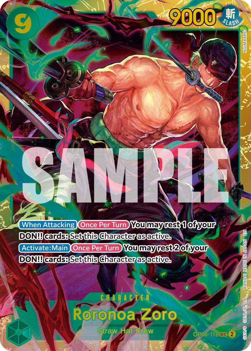 One Piece Card Game: Roronoa Zoro - OP06-118 (Reprint) [PRB-02 - OP06-118]