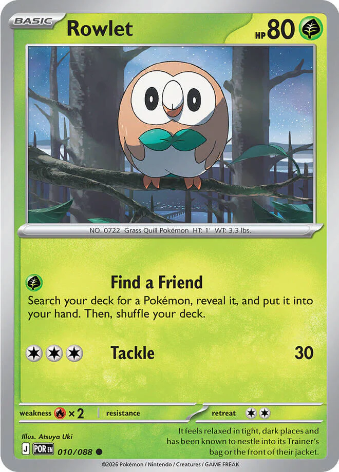 Pokemon TCG: Rowlet - 010/088 [ME03 - 010/088]