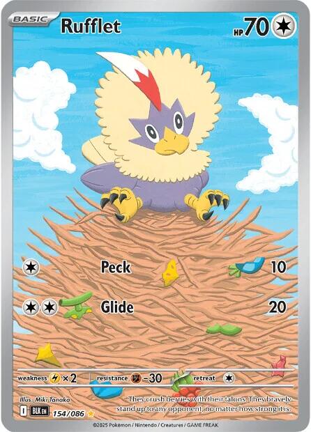 Pokemon TCG: Rufflet - 154/086 [BLK - 154/086]