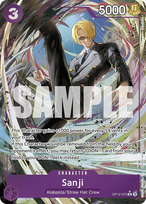 One Piece Card Game: Sanji (070) (Alternate Art) [OP12 - OP12-070]