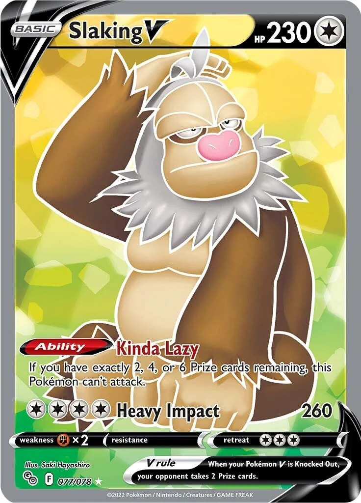 Pokemon TCG: Slaking V (Full Art) [PGO - 077/078]