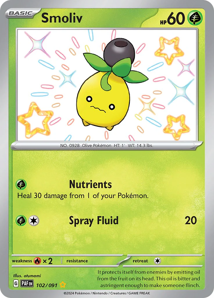 Pokemon TCG: Smoliv [PAF - 102/091]