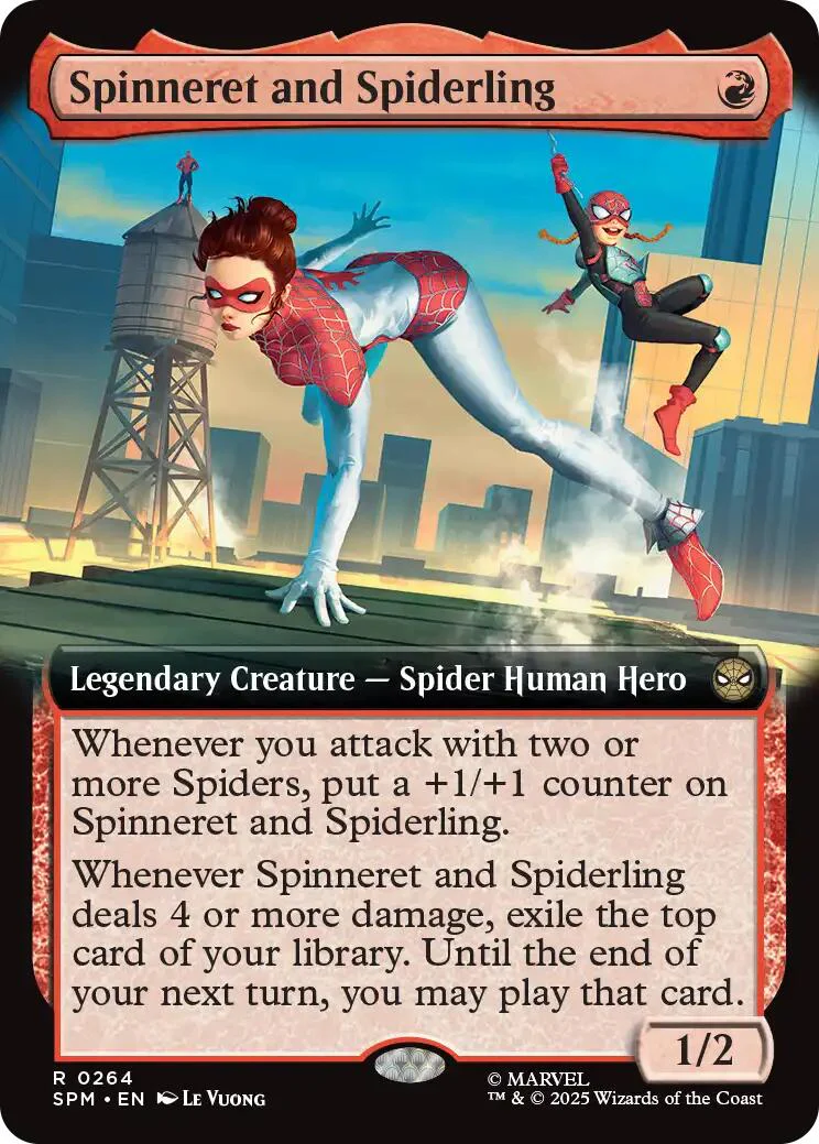 Magic: The Gathering -  Spinneret and Spiderling (Extended Art) [SPM - 264]