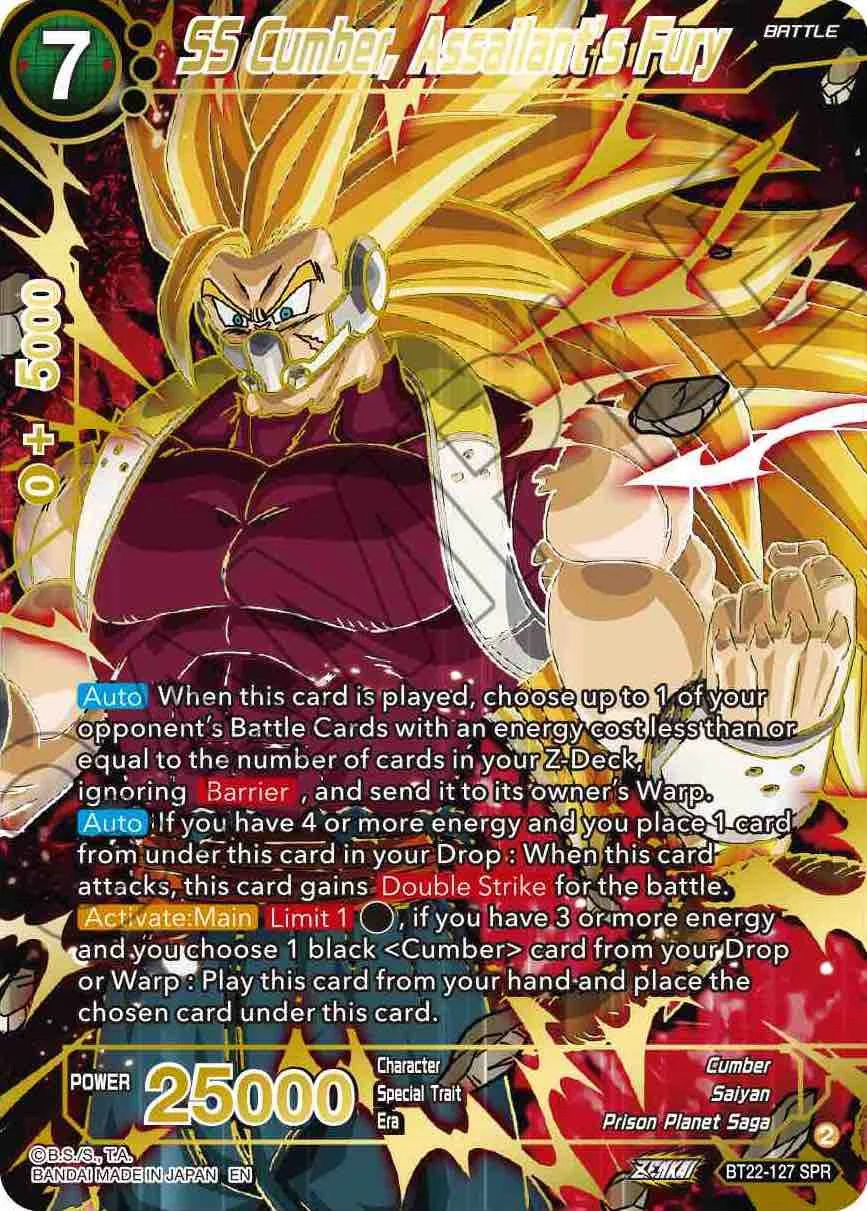 Dragon Ball Super: SS Cumber, Assailant's Fury (SPR) Critical Blow [BT22 - BT22-127]