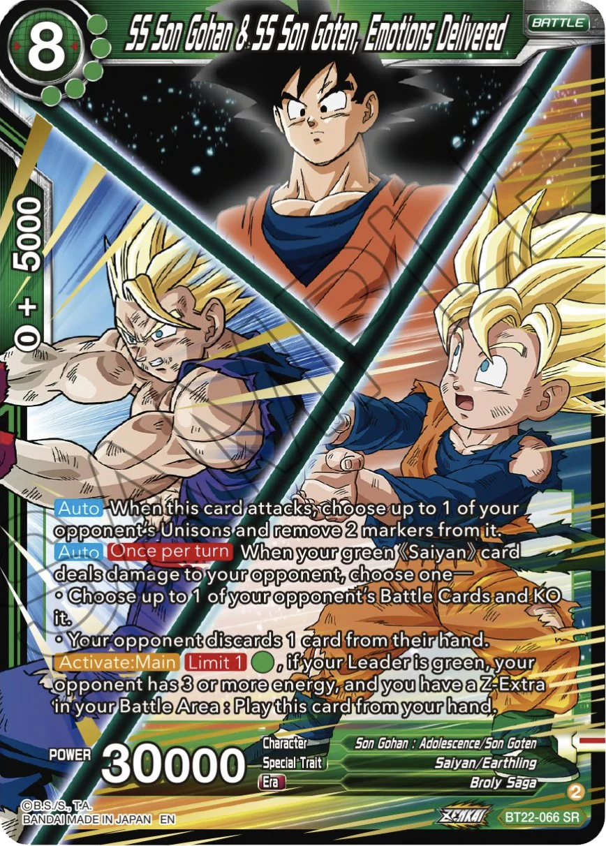 Dragon Ball Super: SS Son Gohan & SS Son Goten, Emotions Delivered Critical Blow [BT22 - BT22-066]