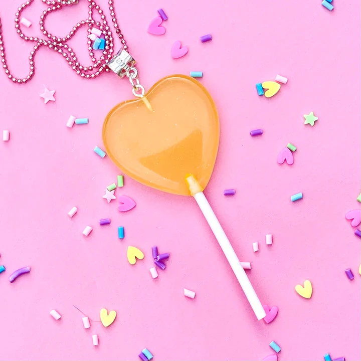 Sweet as Sugar Jewellery: Lollipop Heart Chain Necklace (ASSORTED) - Image 4