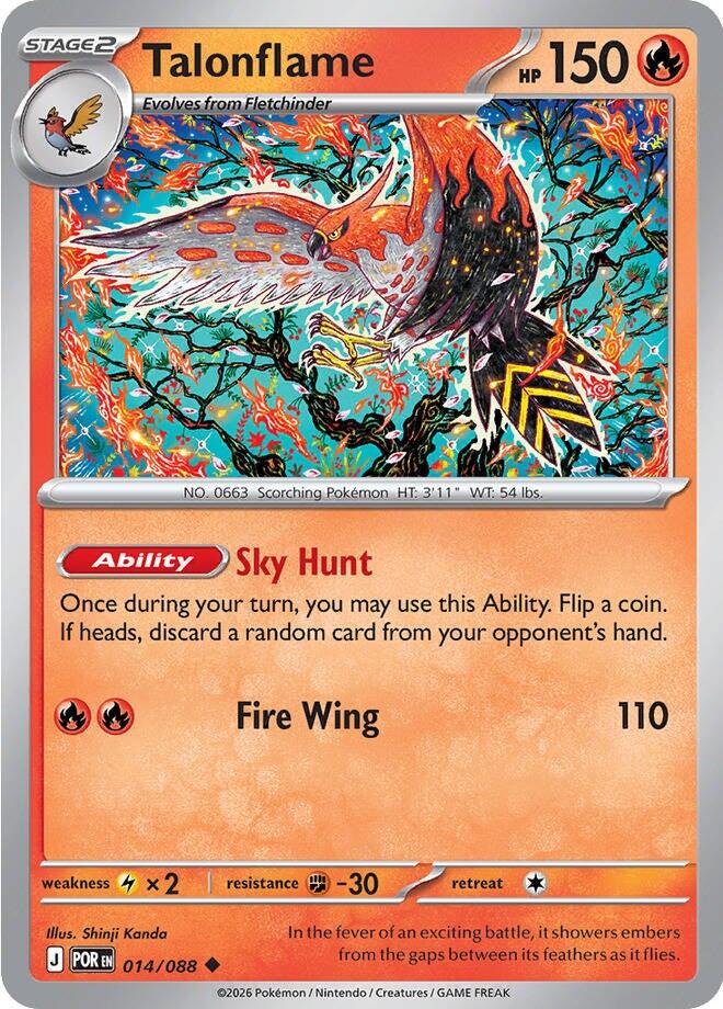 Pokemon TCG: Talonflame - 014/088 [ME03 - 014/088]